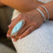 Larimar Long Marquise Ring - Devi