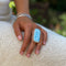 Larimar Large Rectangle Ring - Lila