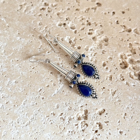 Lapis Lazuli Earrings - Nepali