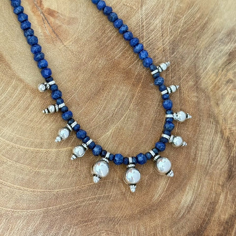 Lapis Lazuli Beaded Necklace - Bukhara