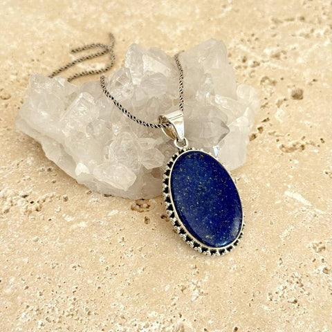 Lapis Lazuli Large Oval Pendant