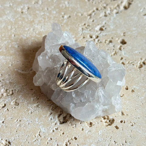 Lapis Lazuli Oval Ring - Lila