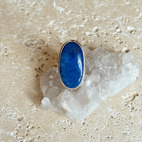 Lapis Lazuli Oval Ring - Lila