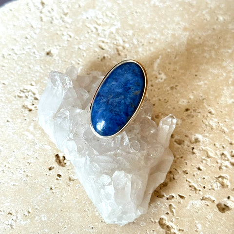 Lapis Lazuli Oval Ring - Lila