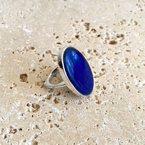 Lapis Lazuli Large Oval Ring - Stella