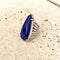 Lapis Lazuli Long Teardrop Ring - Nadia