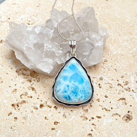 Larimar Teardrop Pendant