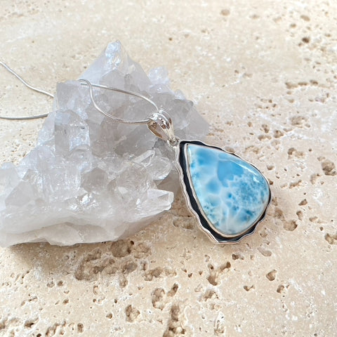 Larimar Teardrop Pendant