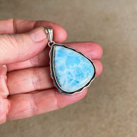 Larimar Teardrop Pendant