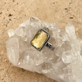 Lemon Quartz Cushion Cut Gemstone Ring - Jaypur