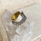 Lemon Quartz Rose Cut Mt Abu Ring