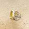 Lemon Quartz Ring with an Oval Checker Cut Stone - Nafisa