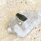 Moldavite Silver Contour Ring