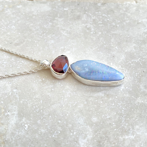 Opal & Garnet Melange Necklace