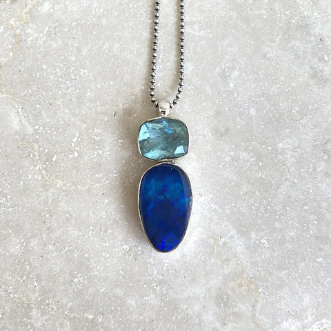 Opal & Aquamarine Melange Necklace