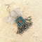 Vintage Silver, Turquoise & Carnelian Pendant