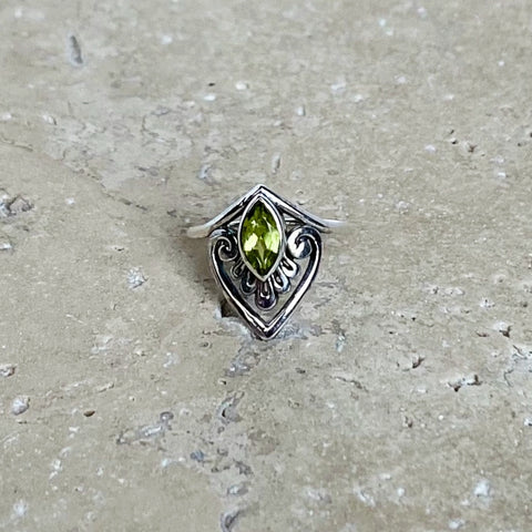 Peridot Marquise Ring - Lily