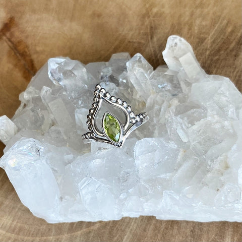 Peridot Marquise Stacking Ring