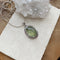 Prehnite Large Oval Pendant - Tulsi