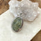 Prehnite Large Oval Pendant - Tulsi