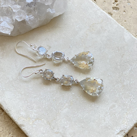 Quartz Crystal Earrings - Gigi