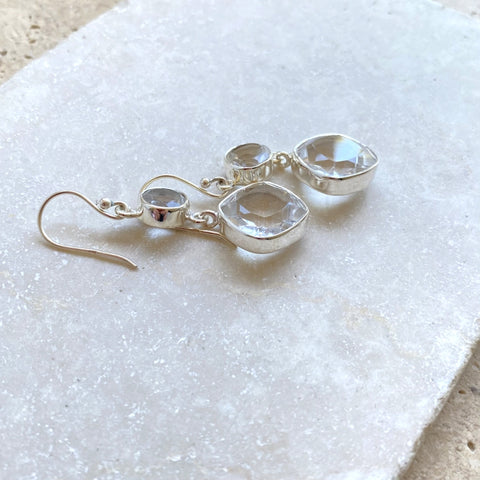 Quartz Crystal Earrings - Grace