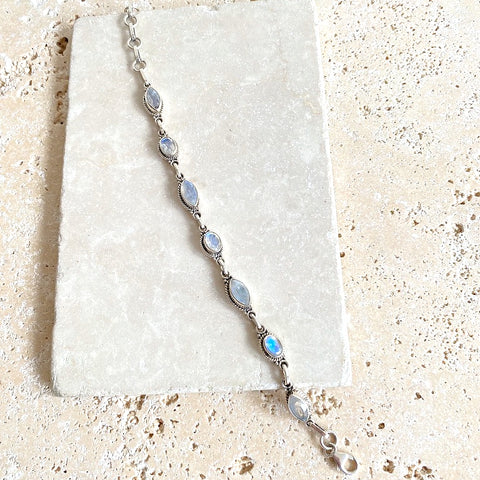 Rainbow Moonstone Miro Bracelet