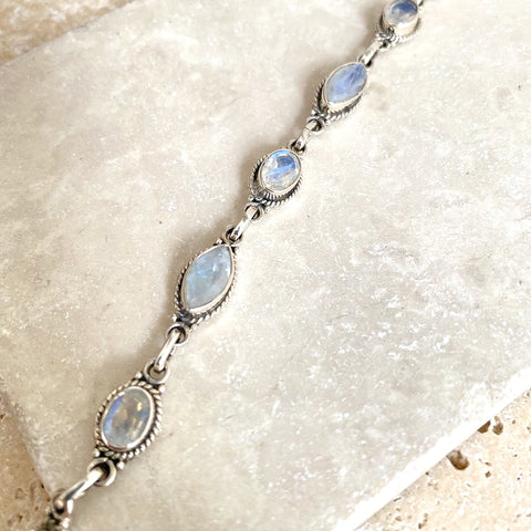 Rainbow Moonstone Miro Bracelet