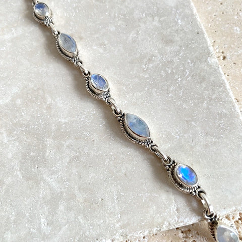 Rainbow Moonstone Miro Bracelet