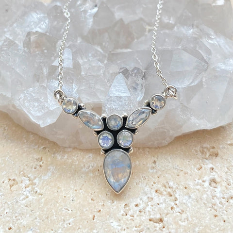 Rainbow Moonstone Necklace - Belize