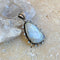 Rainbow Moonstone Rose Cut Pendant - Orion
