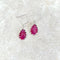 Ruby Red Quartz Teardrop Earrings - Melita