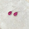 Ruby Red Quartz Teardrop Earrings - Melita