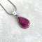Ruby Red Quartz Teardrop Astrid Pendant