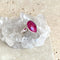 Ruby Red Quartz Teardrop Solange Ring