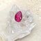 Ruby Red Quartz Teardrop Solange Ring
