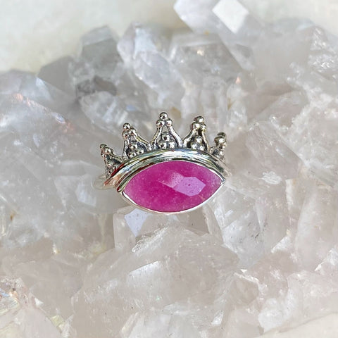 Ruby Pink Quartz Ring - Chloe
