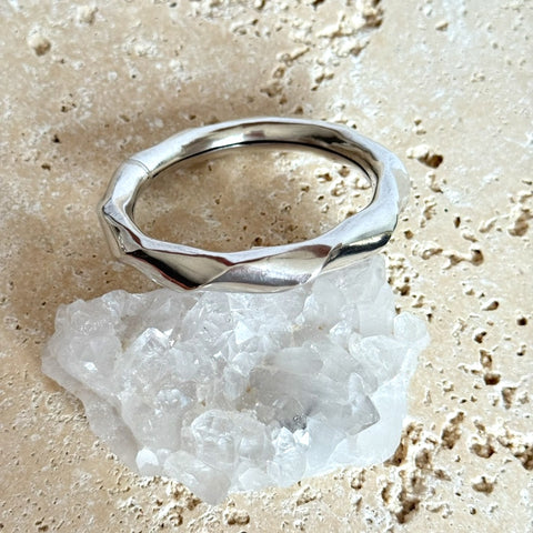 Silver Kutchi Hollow Bangle