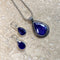 Sapphire Quartz Teardrop Earrings - Grace