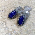 Sapphire Quartz Oval Earrings - Tulsi