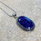 Sapphire Quartz Oval Pendant & Earring Set - Anjali