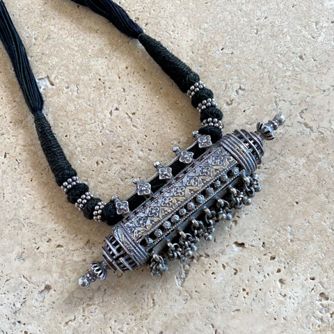 Silver Ta'Wiz Amulet Rope Necklace