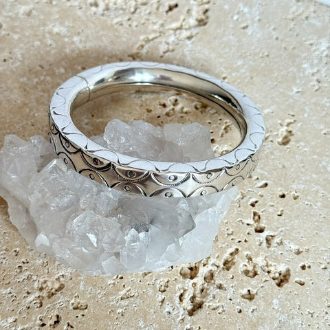 Silver Kutchi Hollow Bangle