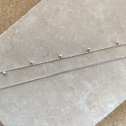Silver Double Chain Bracelet / 02