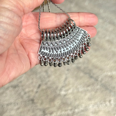 Silver Crescent Pendant