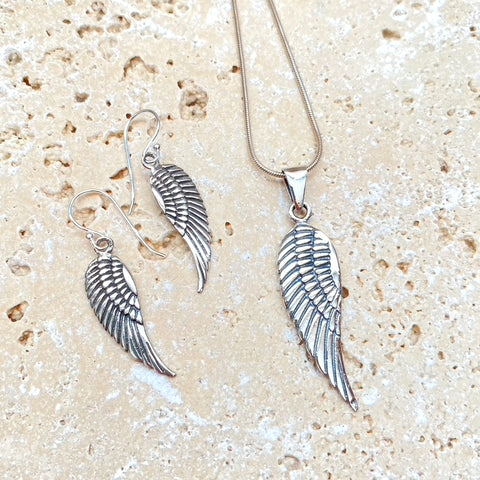 Silver Angel Wing Pendant