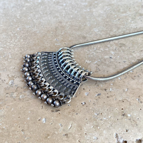 Silver Crescent Pendant