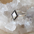 Silver Diamond Shaped Ring