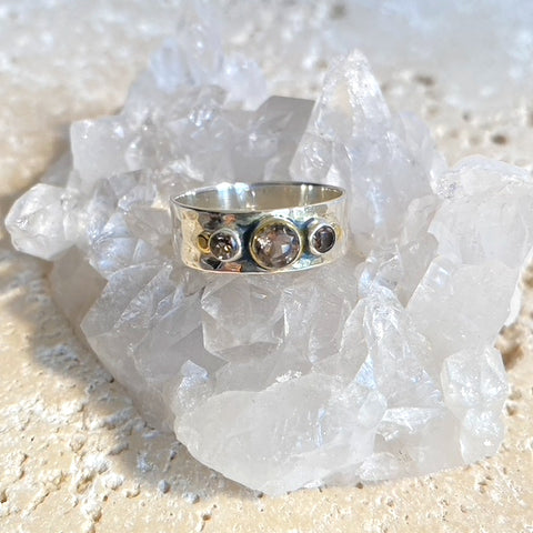 Smoky Quartz Ring - Vermeil