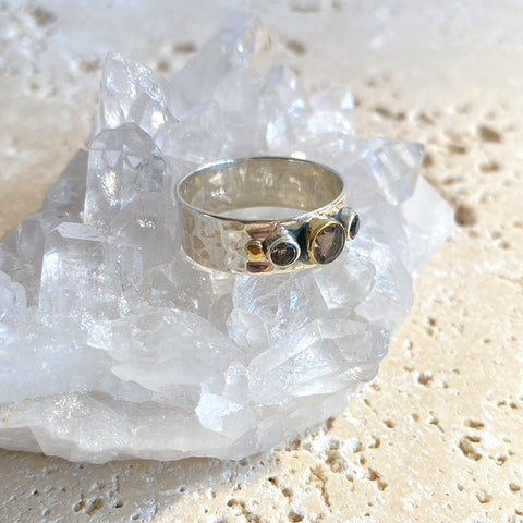 Smoky Quartz Ring - Vermeil